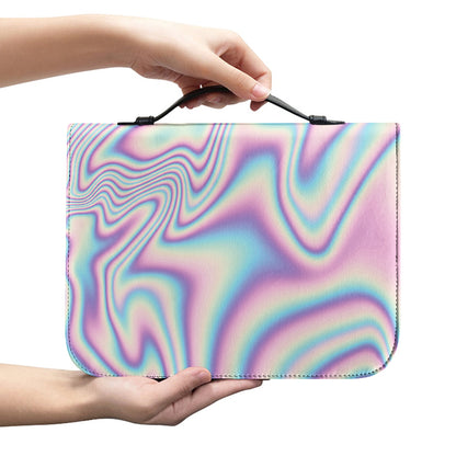 Psychedelic Holographic Print Leather Bible Cover