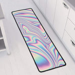 Psychedelic Holographic Print Long Kitchen Mat