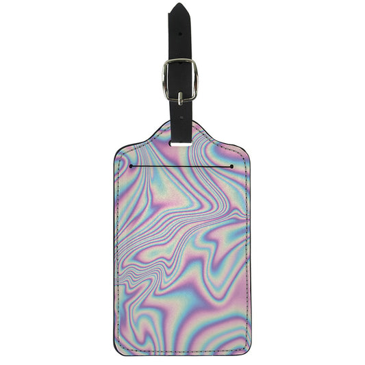 Psychedelic Holographic Print Luggage Tag
