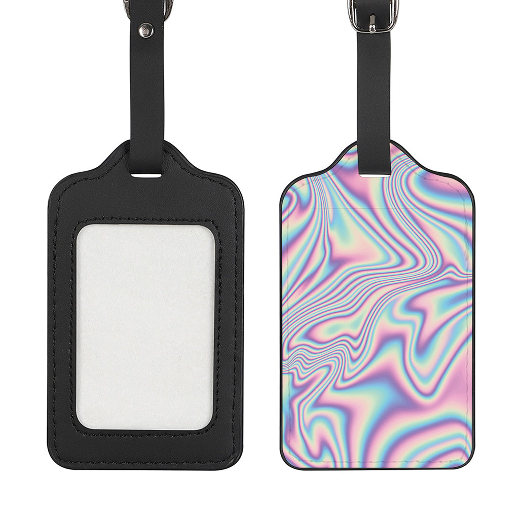 Psychedelic Holographic Print Luggage Tag