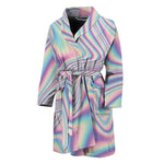Psychedelic Holographic Print Men's Bathrobe