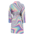 Psychedelic Holographic Print Men's Bathrobe