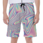 Psychedelic Holographic Print Men's Beach Shorts