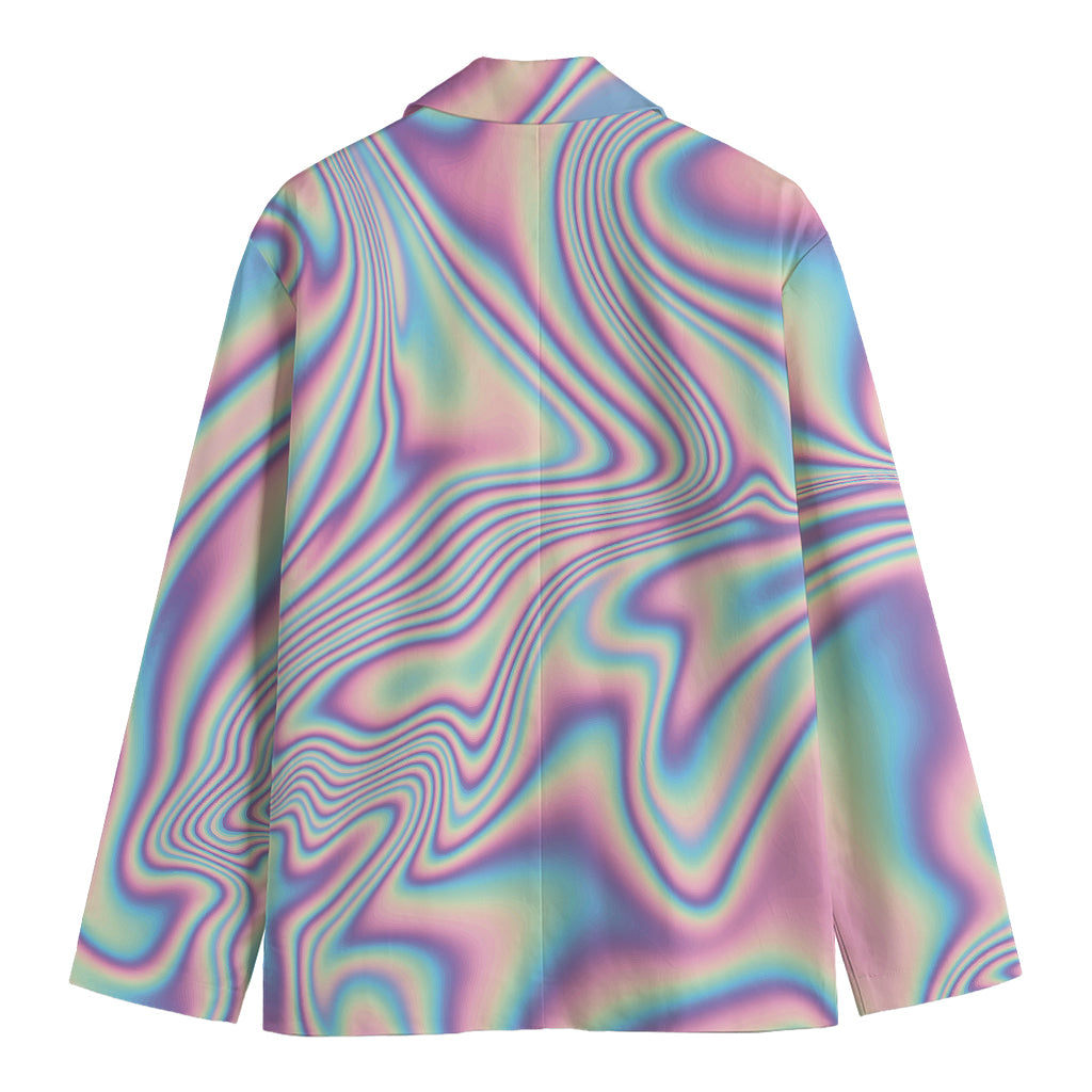 Psychedelic Holographic Print Men's Blazer