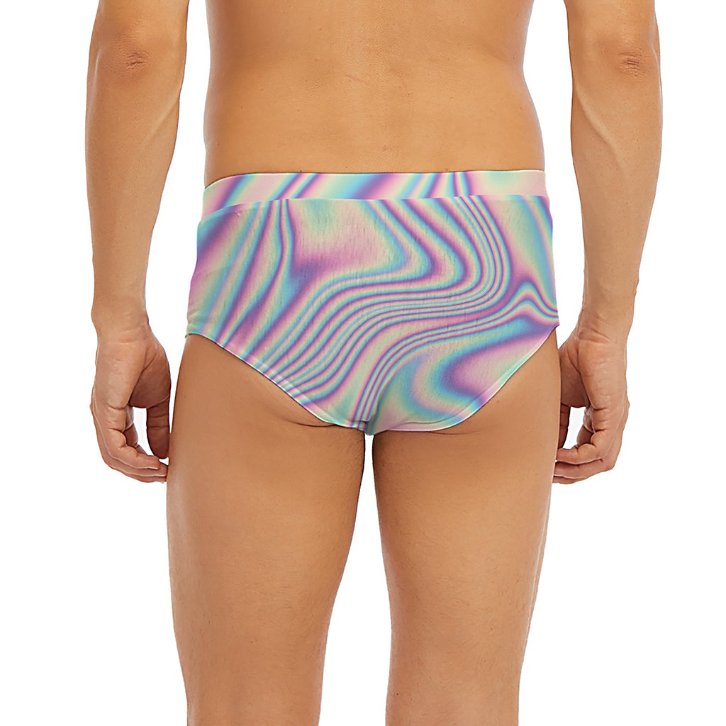 Psychedelic Holographic Print Men's Briefs