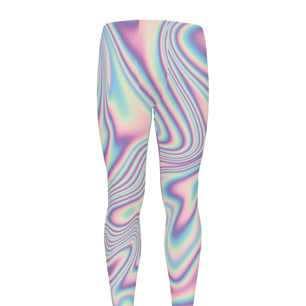 Psychedelic Holographic Print Men's leggings