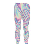 Psychedelic Holographic Print Men's leggings