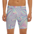 Psychedelic Holographic Print Men's Long Boxer Briefs