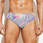 Psychedelic Holographic Print Men's Swim Briefs