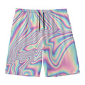 Psychedelic Holographic Print Men's Swim Trunks