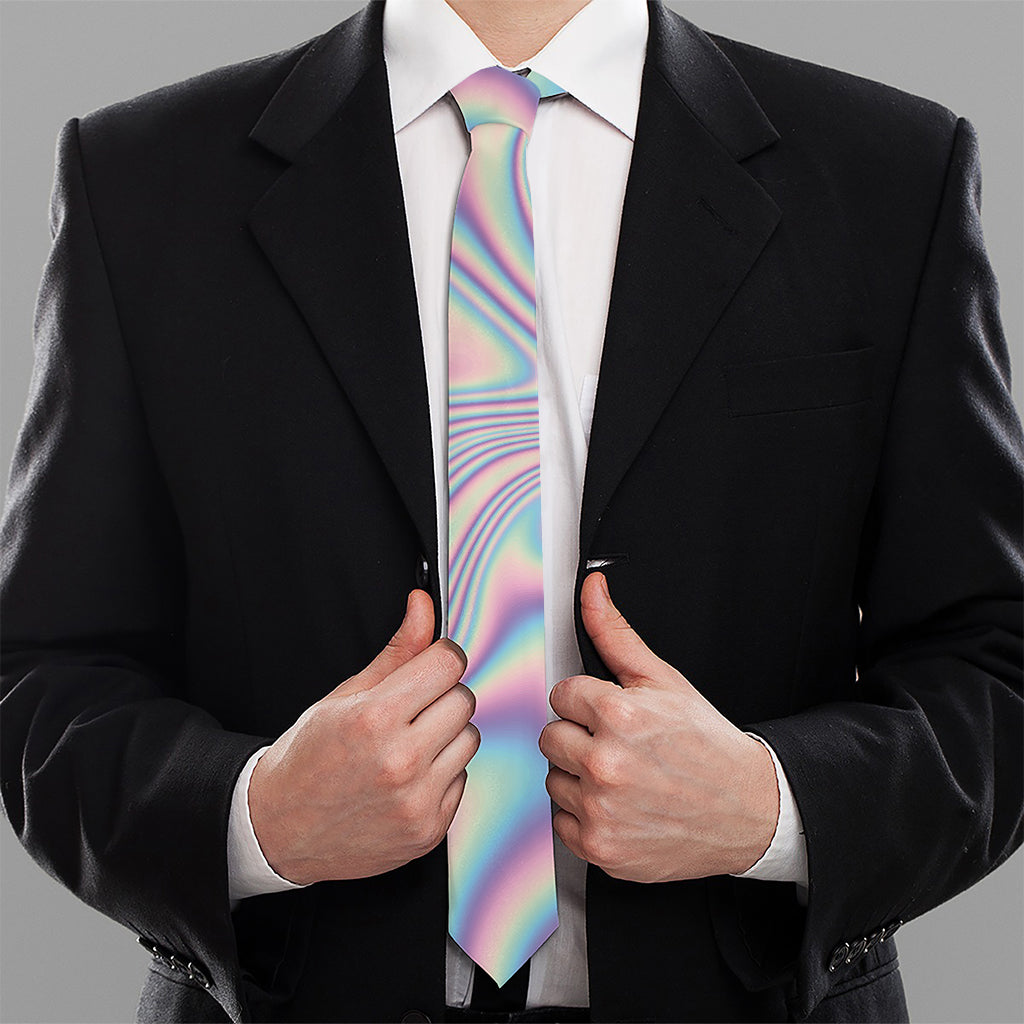 Psychedelic Holographic Print Necktie