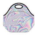 Psychedelic Holographic Print Neoprene Lunch Bag