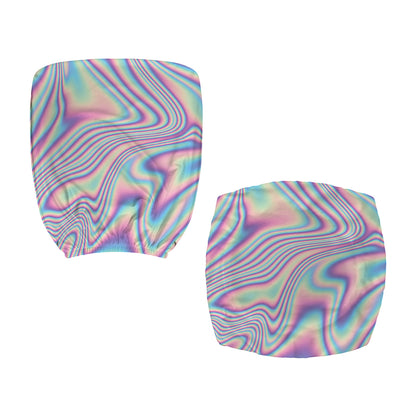 Psychedelic Holographic Print Office Chair Cover