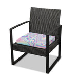 Psychedelic Holographic Print Outdoor Seat Cushion Cover