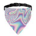 Psychedelic Holographic Print Over The Collar Dog Bandana