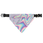 Psychedelic Holographic Print Over The Collar Dog Bandana