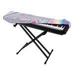 Psychedelic Holographic Print Piano Keyboard Cover