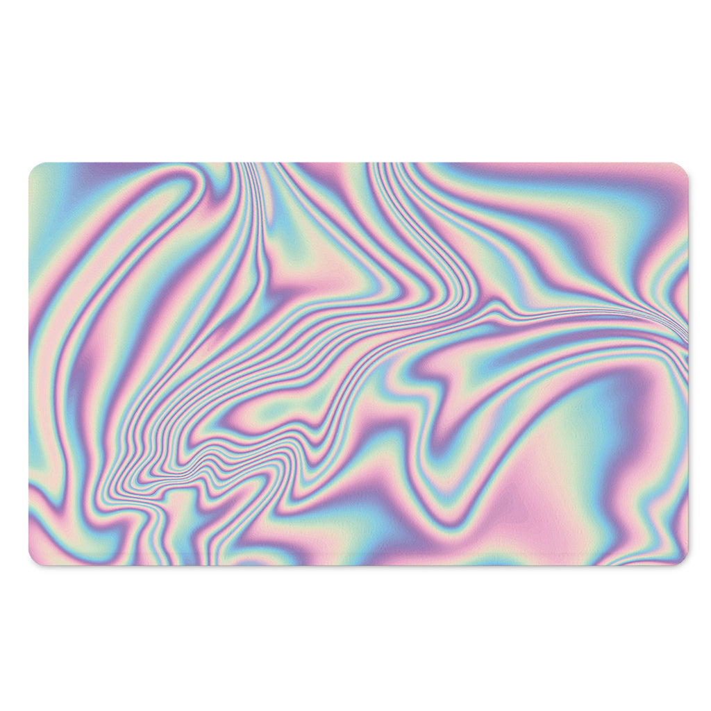Psychedelic Holographic Print Polyester Doormat