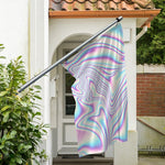 Psychedelic Holographic Print Polyester Flag