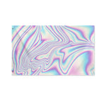 Psychedelic Holographic Print Polyester Flag