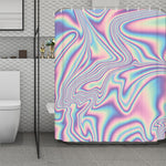 Psychedelic Holographic Print Polyester Shower Curtain