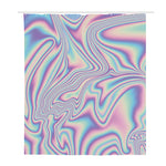 Psychedelic Holographic Print Polyester Shower Curtain