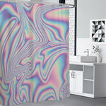Psychedelic Holographic Print Premium Shower Curtain