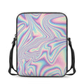 Psychedelic Holographic Print Rectangular Crossbody Bag