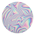 Psychedelic Holographic Print Round Blanket