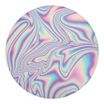 Psychedelic Holographic Print Round Blanket