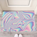 Psychedelic Holographic Print Rubber Doormat