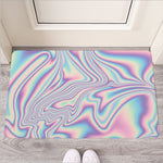 Psychedelic Holographic Print Rubber Doormat