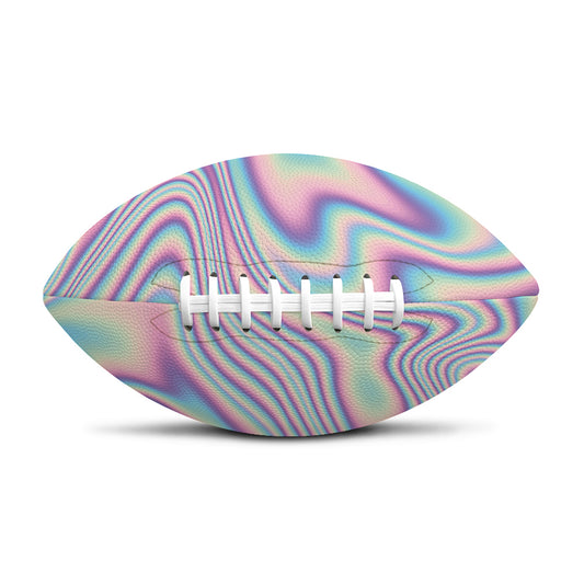 Psychedelic Holographic Print Rugby Ball