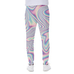 Psychedelic Holographic Print Scuba Joggers