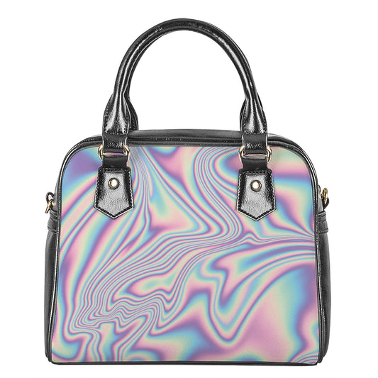 Psychedelic Holographic Print Shoulder Handbag