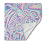 Psychedelic Holographic Print Silk Bandana