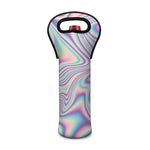 Psychedelic Holographic Print Single Neoprene Wine Tote