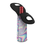 Psychedelic Holographic Print Single Neoprene Wine Tote