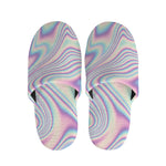 Psychedelic Holographic Print Slippers