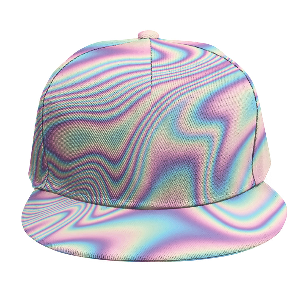 Psychedelic Holographic Print Snapback Cap