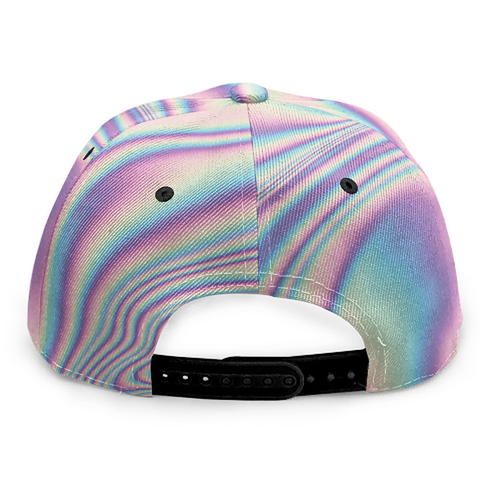 Psychedelic Holographic Print Snapback Cap