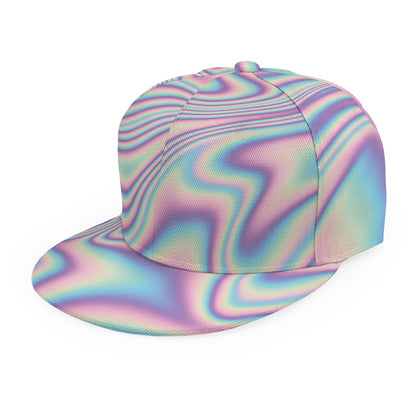 Psychedelic Holographic Print Snapback Cap