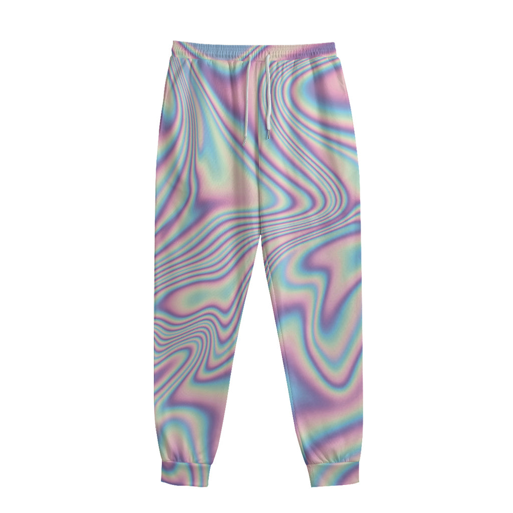Psychedelic Holographic Print Sweatpants