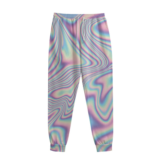 Psychedelic Holographic Print Sweatpants