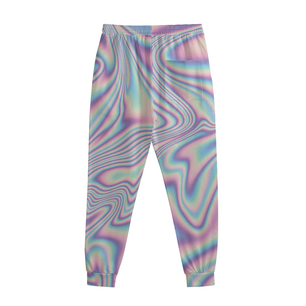 Psychedelic Holographic Print Sweatpants