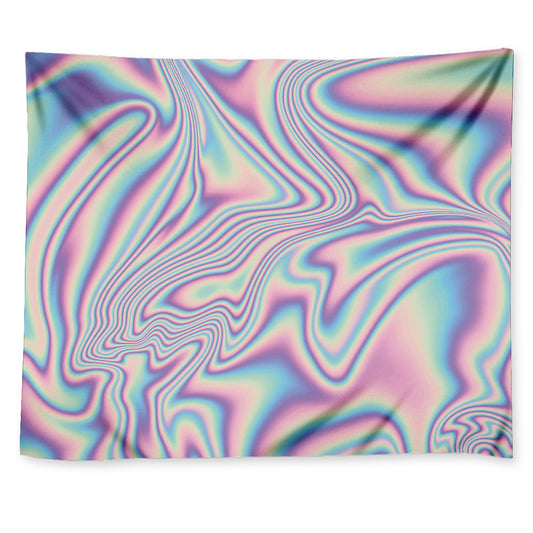 Psychedelic Holographic Print Tapestry