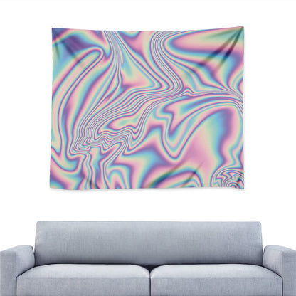 Psychedelic Holographic Print Tapestry