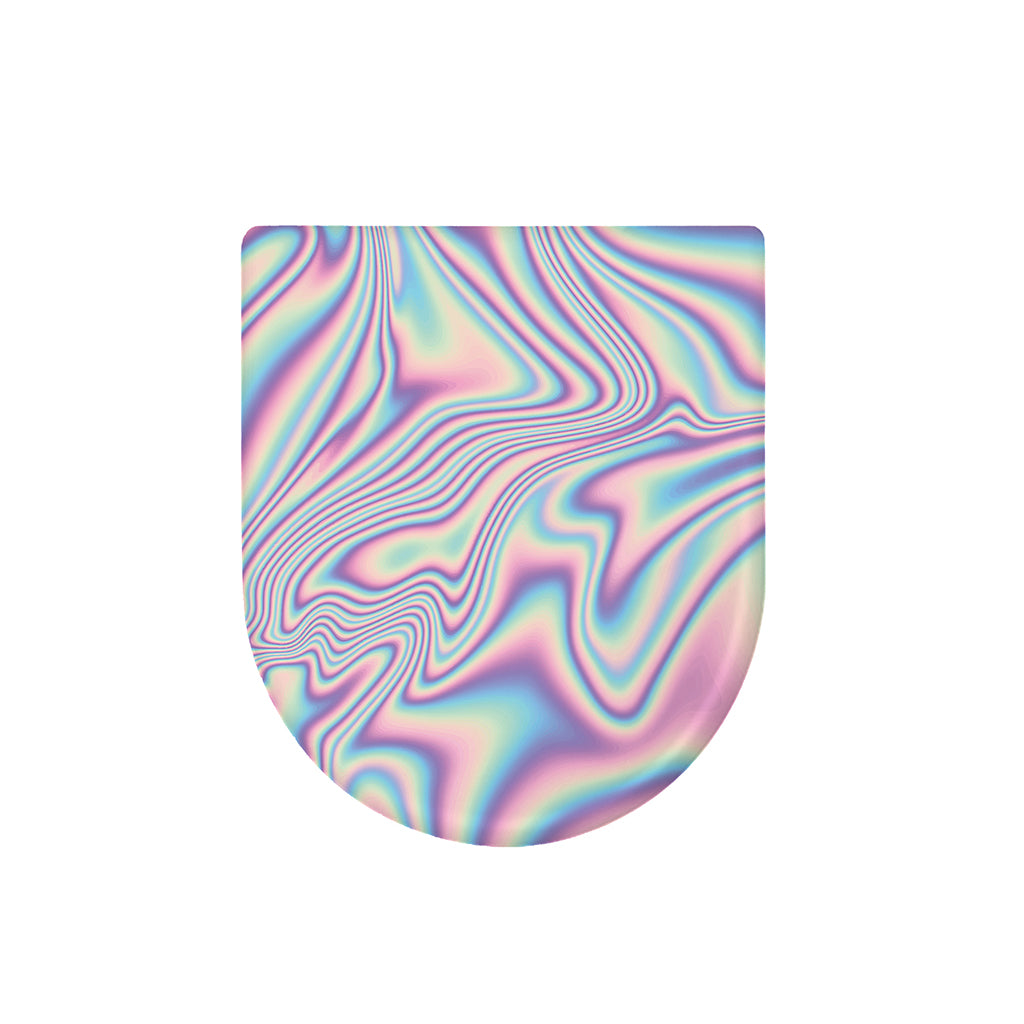 Psychedelic Holographic Print Toilet Lid Cover