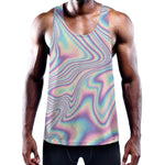 Psychedelic Holographic Print Training Tank Top