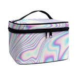 Psychedelic Holographic Print Travel Makeup Bag